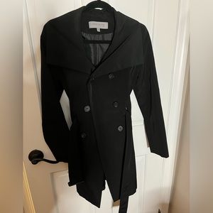 Ann Klein trench coat black